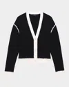 Theory Blanket Stitch Cardigan In Bkwh