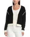 Theory Blanket Stitch Cardigan In Black