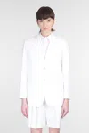 Theory Blazer In White Linen