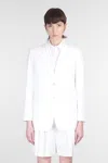 Theory Blazer In White Linen