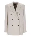 Theory Doppelreihiger Blazer Aus Twill In Beige