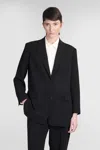 Theory Blazer In Black Triacetate In Black