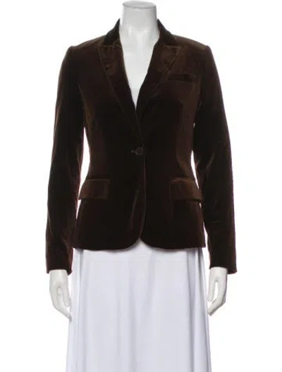 Pre-owned Theory Blazer In Brown
