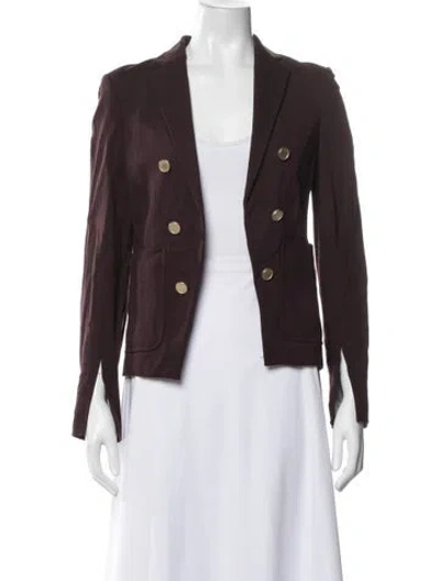 Pre-owned Theory Blazer In Burgundy
