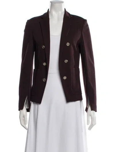 Pre-owned Theory Blazer In Burgundy
