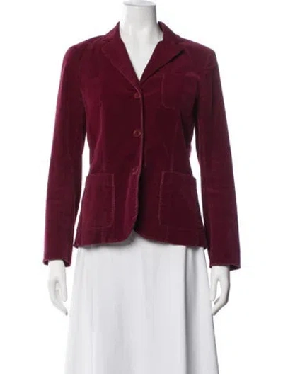 Pre-owned Theory Blazer In Burgundy