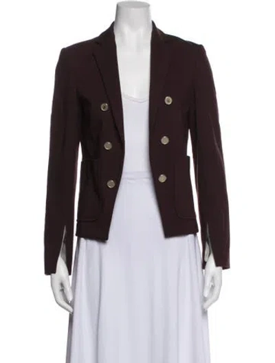 Pre-owned Theory Blazer In Burgundy