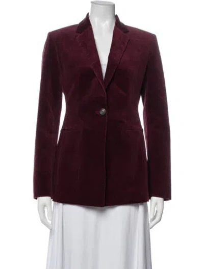 Pre-owned Theory Blazer In Burgundy