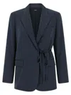 Theory Blazer City Twill In Blue