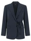 Theory Blazer City Twill In Blue