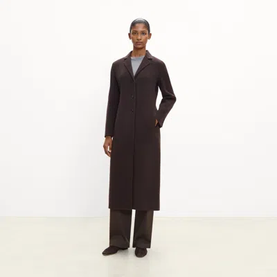 Theory Blazer Coat In Brushed Double-face Wool In Purple
