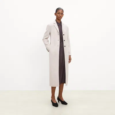 Theory Blazer Coat In Brushed Double-face Wool In White