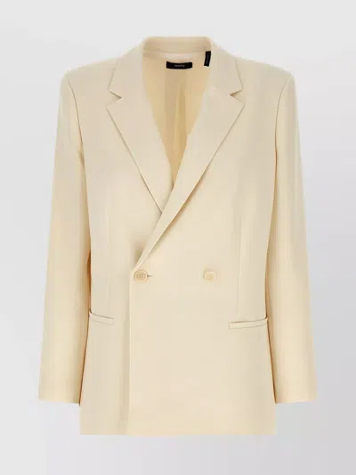 THEORY BLAZER DOUBLE-BREASTED NOTCHED LAPELS