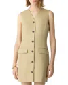 Theory Sleeveless V-neck Blazer Knee Length