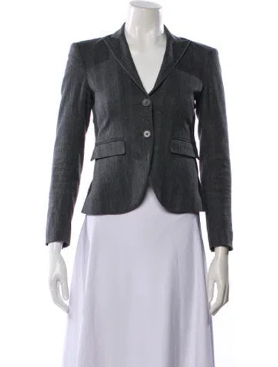 Pre-owned Theory Blazer In Gray