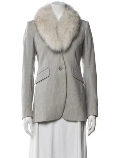 Pre-owned Theory Blazer In Gray