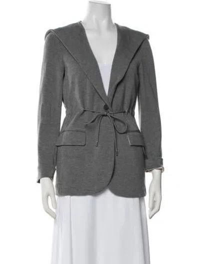 Pre-owned Theory Blazer In Gray