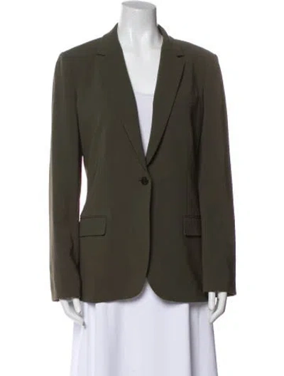 Pre-owned Theory Blazer In Green