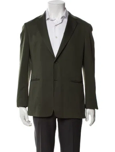 Pre-owned Theory Blazer In Green
