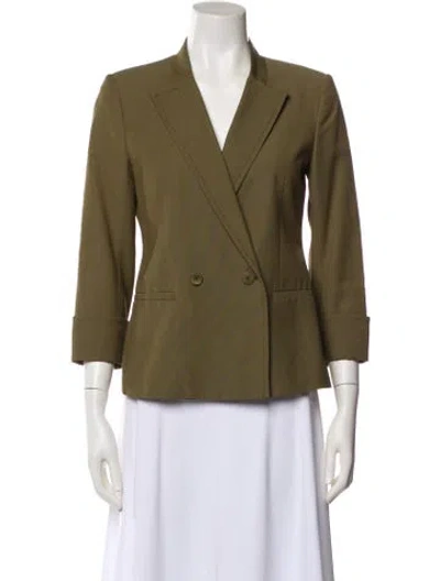 Pre-owned Theory Blazer In Green