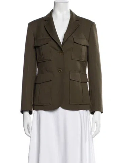 Pre-owned Theory Blazer In Green
