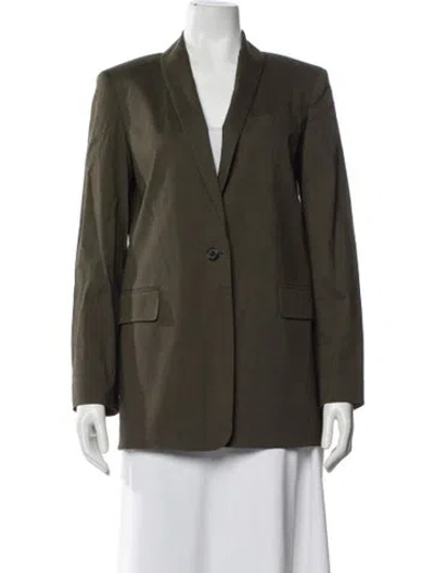 Pre-owned Theory Blazer In Green