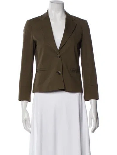 Pre-owned Theory Blazer In Green