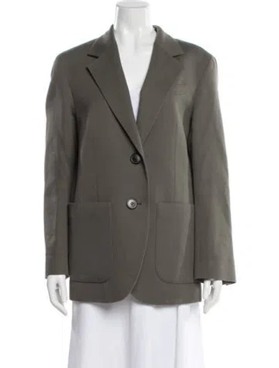 Pre-owned Theory Blazer In Green