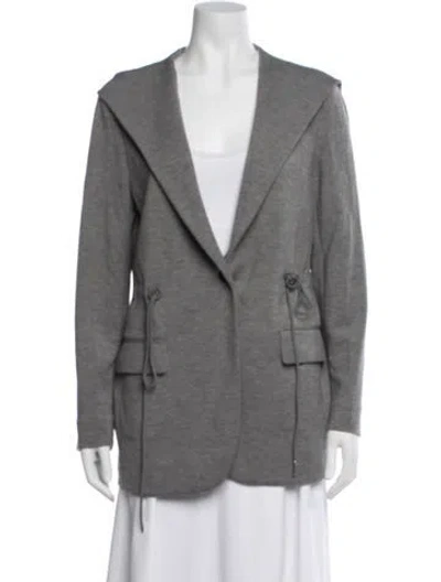 Pre-owned Theory Blazer In Grey