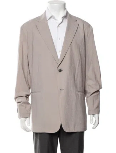 Pre-owned Theory Blazer In Grey/neutrals