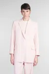 Theory Tailored Blazer With Notched Lapels In Pink