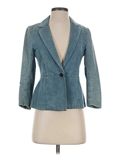 Pre-owned Theory Blazer Jacket In Blue