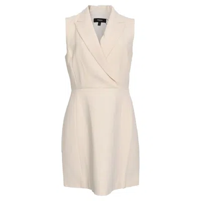 Theory Blazer Mini Dress In White Triacetate In Pink