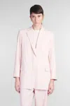 Theory Tailored Blazer With Notched Lapels In Pink