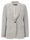 Theory Structured Blazer With Notched Lapels And Back Vent