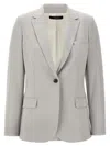 Theory Structured Blazer With Notched Lapels And Back Vent