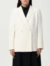 Theory Relaxed Double-breasted Jacket With Classic Reverse Collar In Neutral