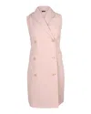 Theory Blazer Vest Dress In Pink Wool In Pink