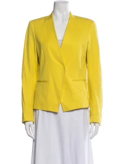 Pre-owned Theory Blazer In Yellow