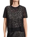 Theory Bleecker Lace Tee In Black