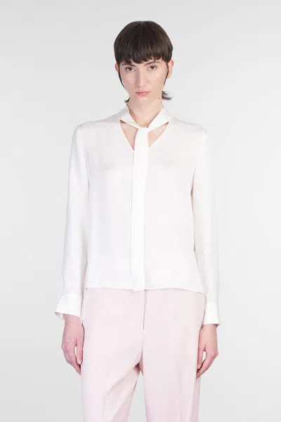 Theory Blouse In Beige Silk