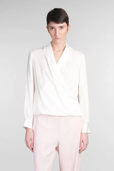 Theory Blouse In Beige