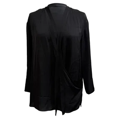Theory Blouse In Black Silk