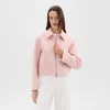 Theory Blouson Jacket In Double-face Wool-cashmere In New Blush