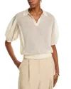 Theory Blouson Polo In Sheer Crepe