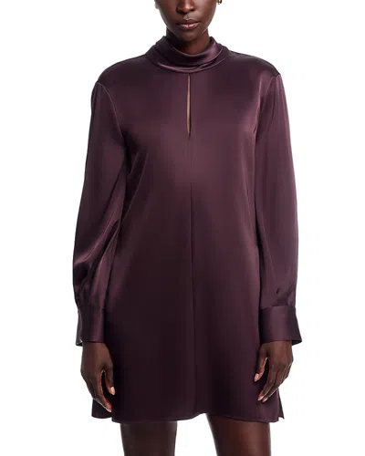 Theory Blouson Sleeve Dress In Purple