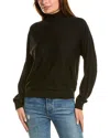 Theory Basic Turtleneck Pullover Sweater In Feather Cashmere In Black