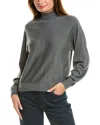 Theory Blouson Turtleneck Wool-blend Sweater In Blue