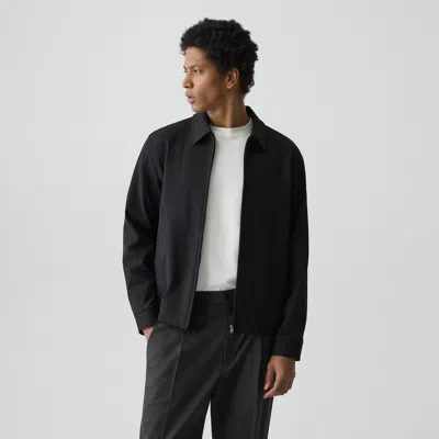 Theory Blouson Zip Jacket In Precision Piqué In Animal Print