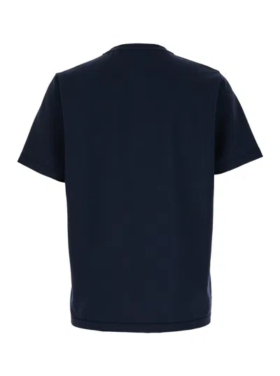 Theory Blue Crewneck T-shirt In Jersey Man